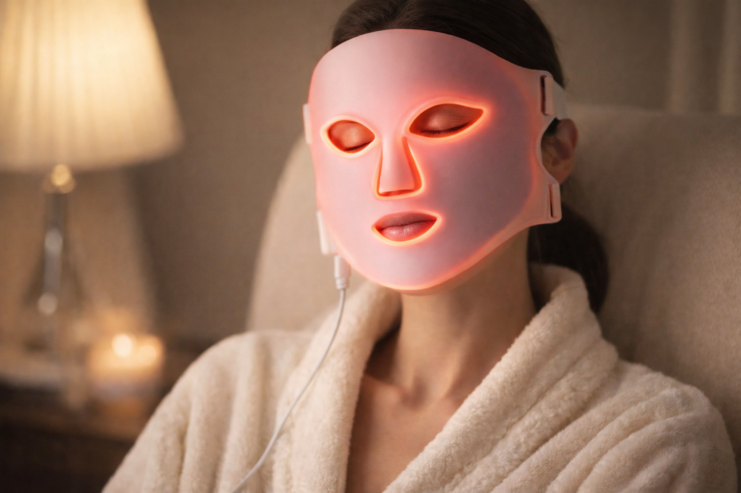 Masque LED de Soin Visage & Cou – Rituel Beauté à Domicile